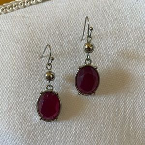 Plum Stone Earrings